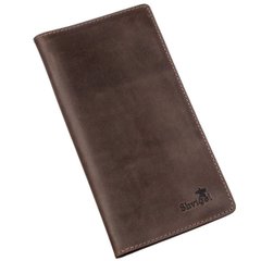 Бумажник мужской вертикальный матовый SHVIGEL 16198 Коричневый