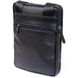 Men's tablet bag with two compartments, leather flotar SHVIGEL 11283 Black
