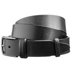 Classic Dress Belt for Men - Genuine Leather Men's Belt - Black - Shvigel 17333