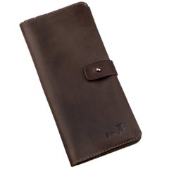 Leather Big Bifold Wallet for Women and Men - Long Wallet - Brown Vintage - Shvigel 16207