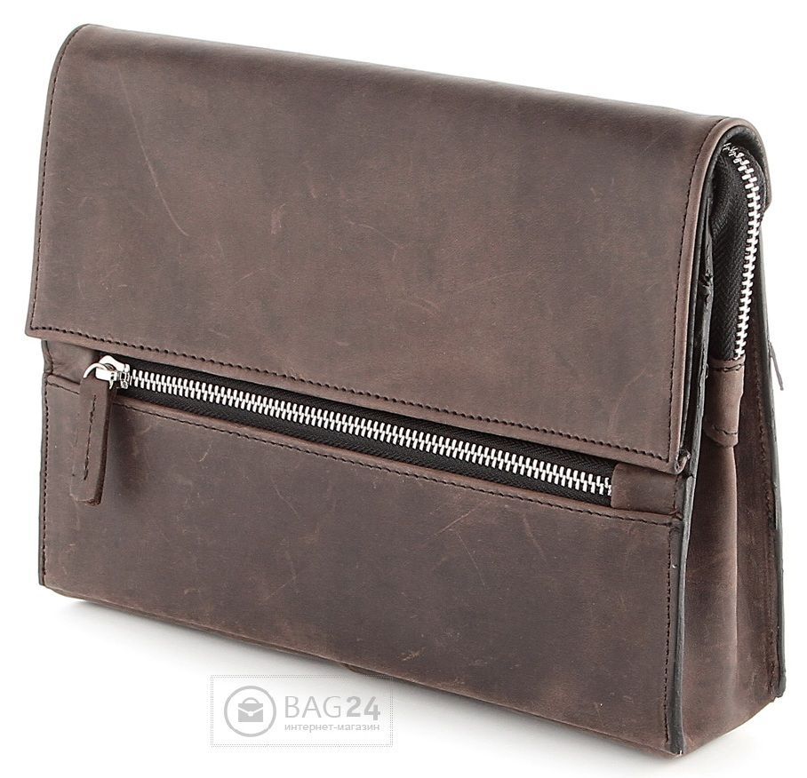 Small manbag SHVIGEL 00757 from vintage leather Brown
