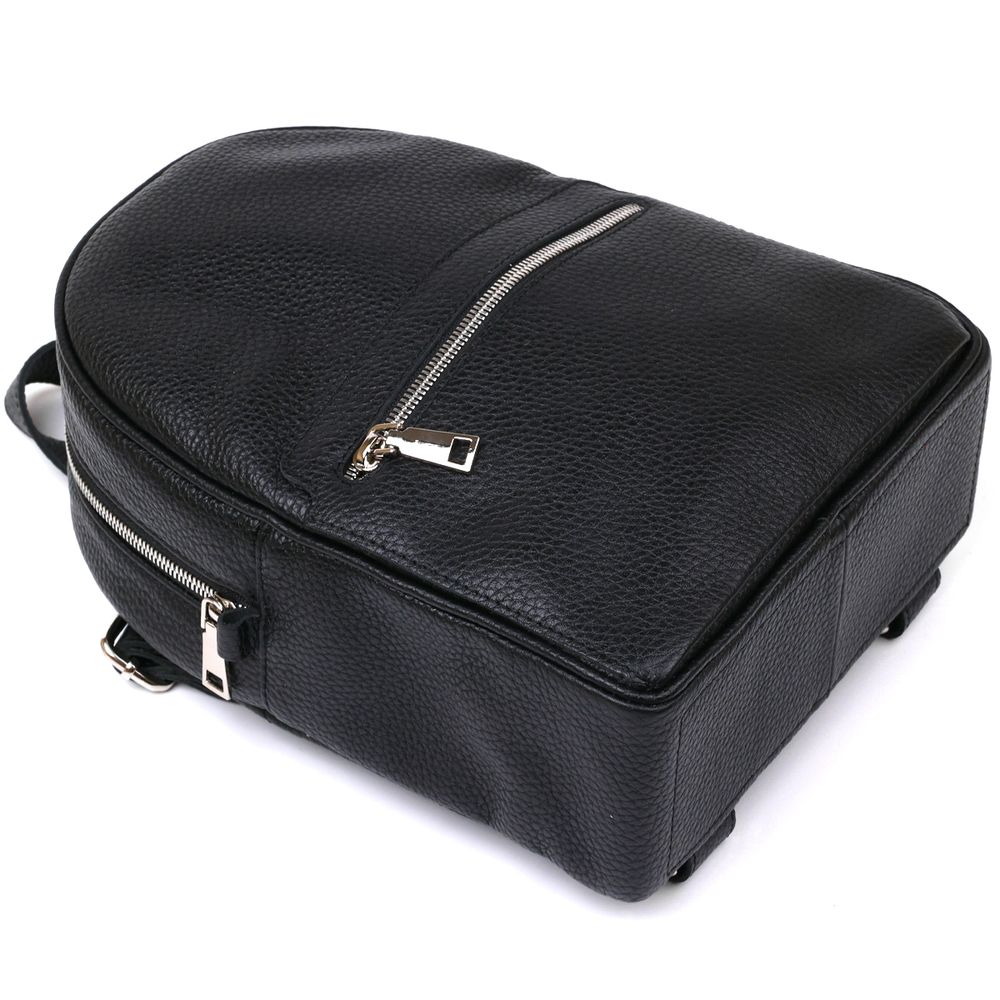 Genuine leather backpack for women Shvigel 16302 Black