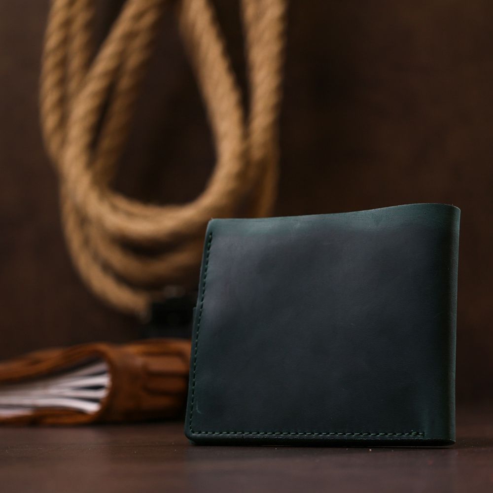 Модное винтажное портмоне Shvigel 16498 Зеленый
