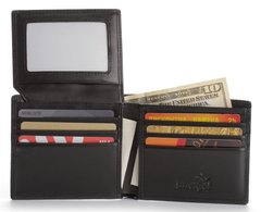 RFID men's wallet - Genuine leather - Black - SHVIGEL 13798, Черный