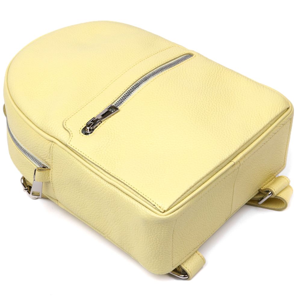 The original women's backpack made of genuine leather Shvigel 16307 Lemon