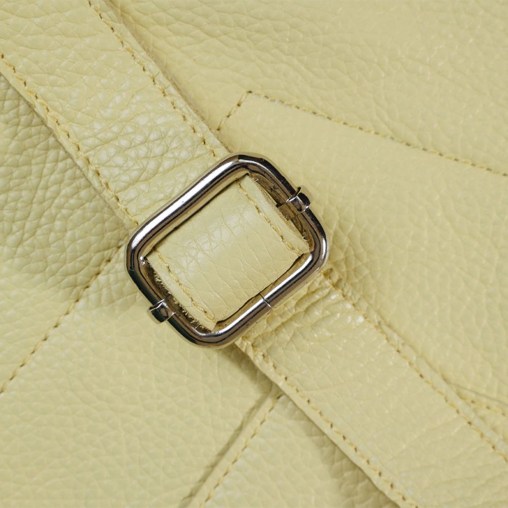 Оригинальный женский рюкзак из натуральной кожи Shvigel 16307 Лимонный