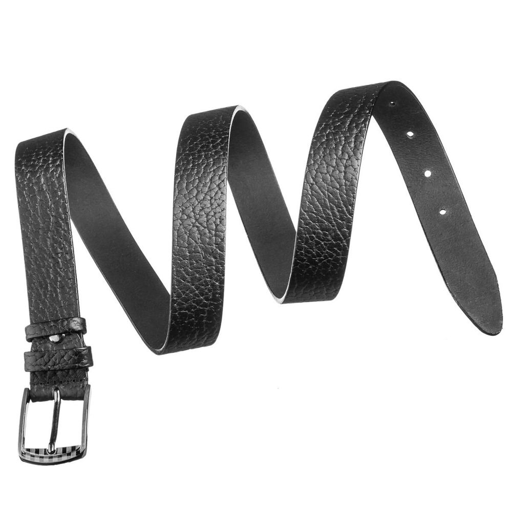 Leather Men's Dress Belt - Black Belt for Men Casual - Shvigel 17337