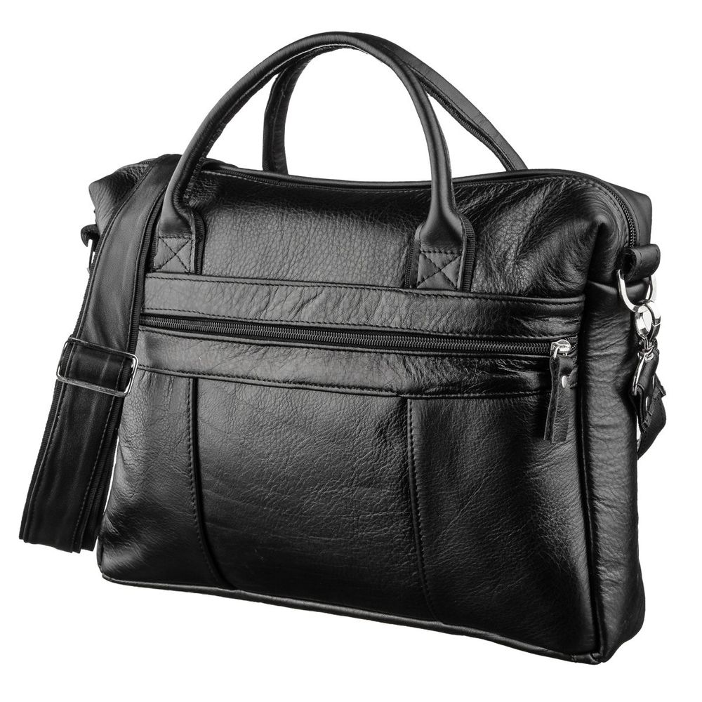 Men's bag in soft leather SHVIGEL 15306 Black