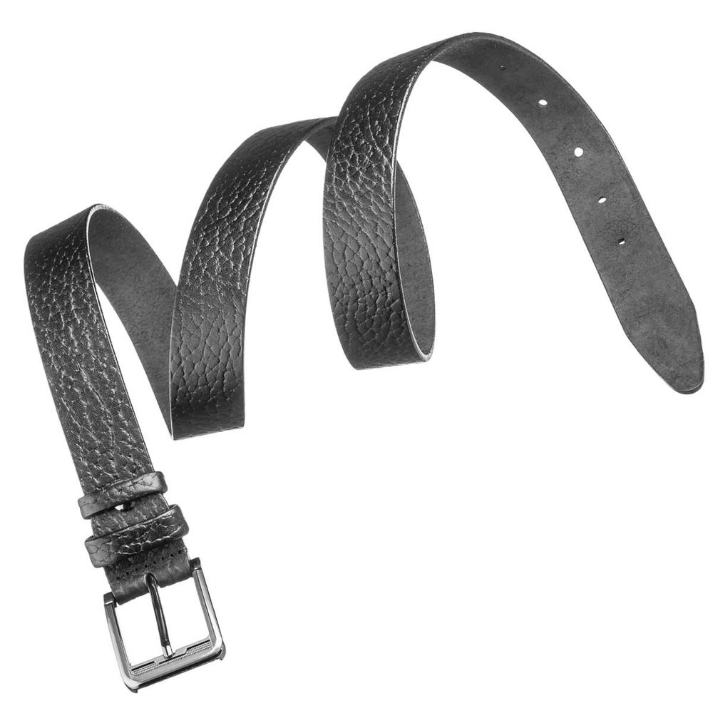 Leather Men's Belt - Black Belt for Men - Shvigel 17338