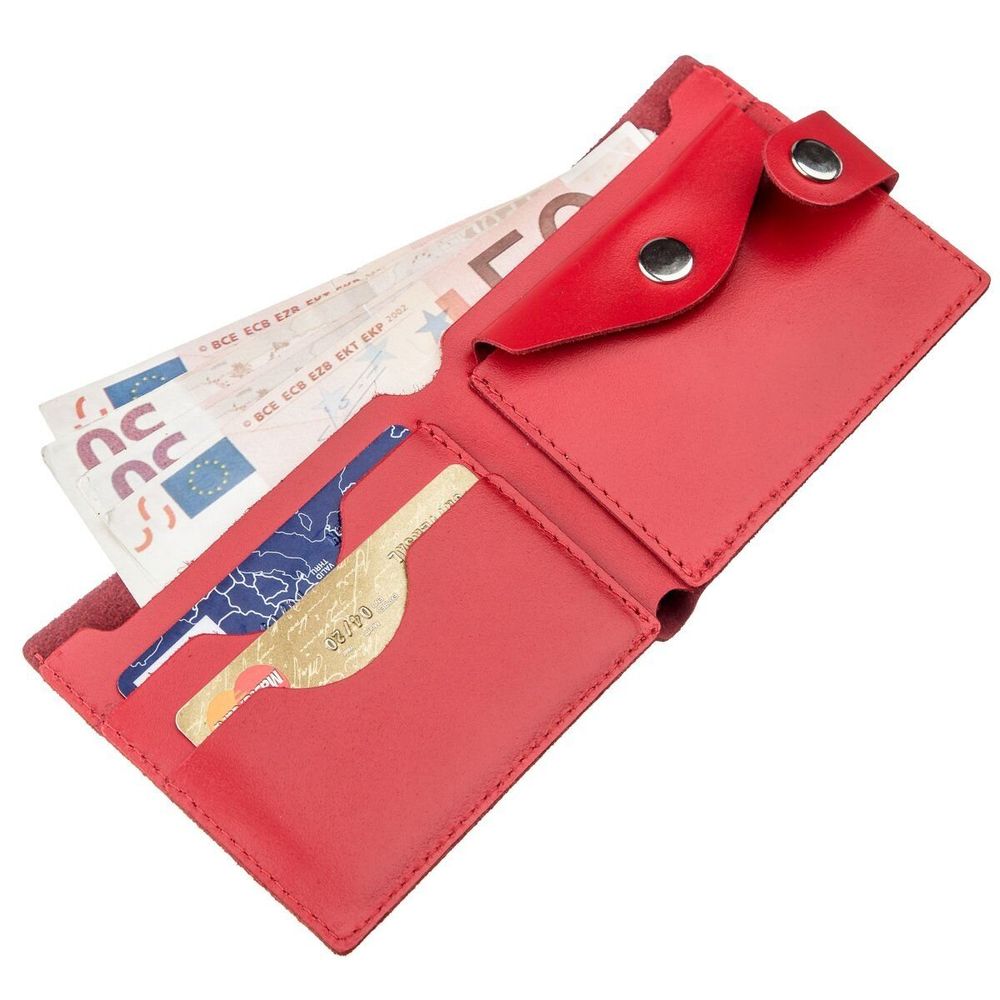 Leather Wallet for Women - Red Women's Wallet - with Coin Pocket - Shvigel 16210