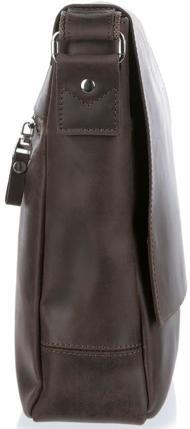 Vintage Leather Messenger Bag - Brown - Shvigel 00886