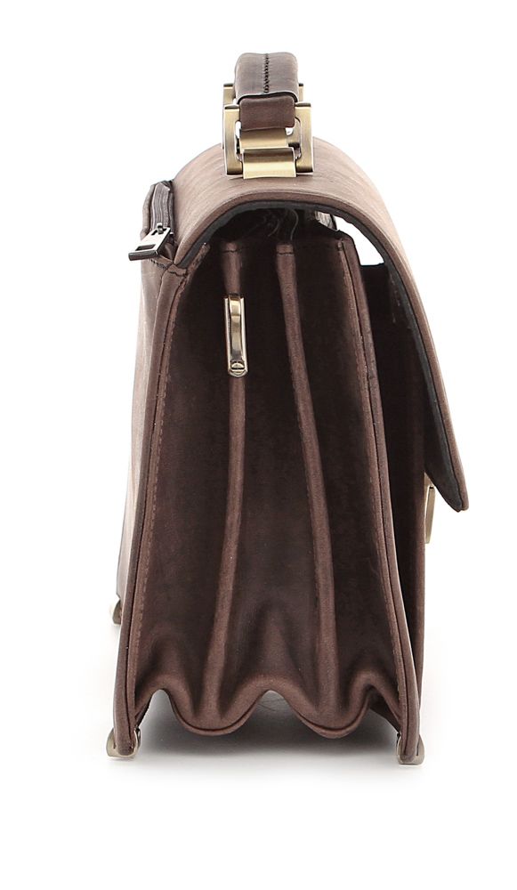 Small manbag SHVIGEL 00760 from vintage leather Brown