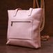 Spacious leather women's shopping bag Shvigel 16356 Pink
