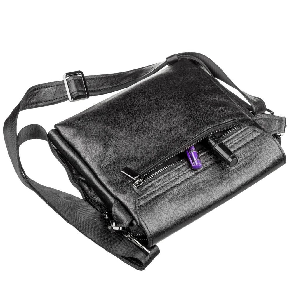 Black Bag for Men - Genuine Leather - Shvigel 13938