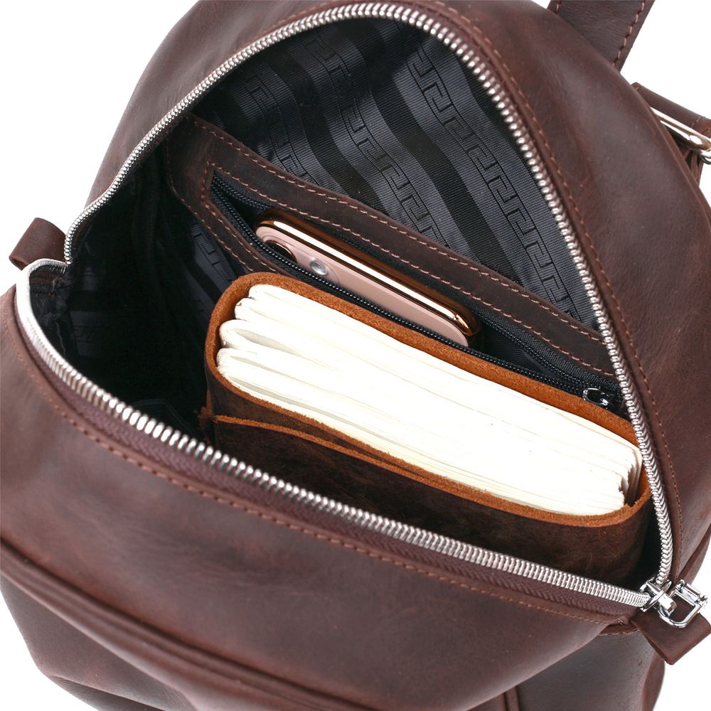 Universal matte women's backpack Shvigel 16329 Brown