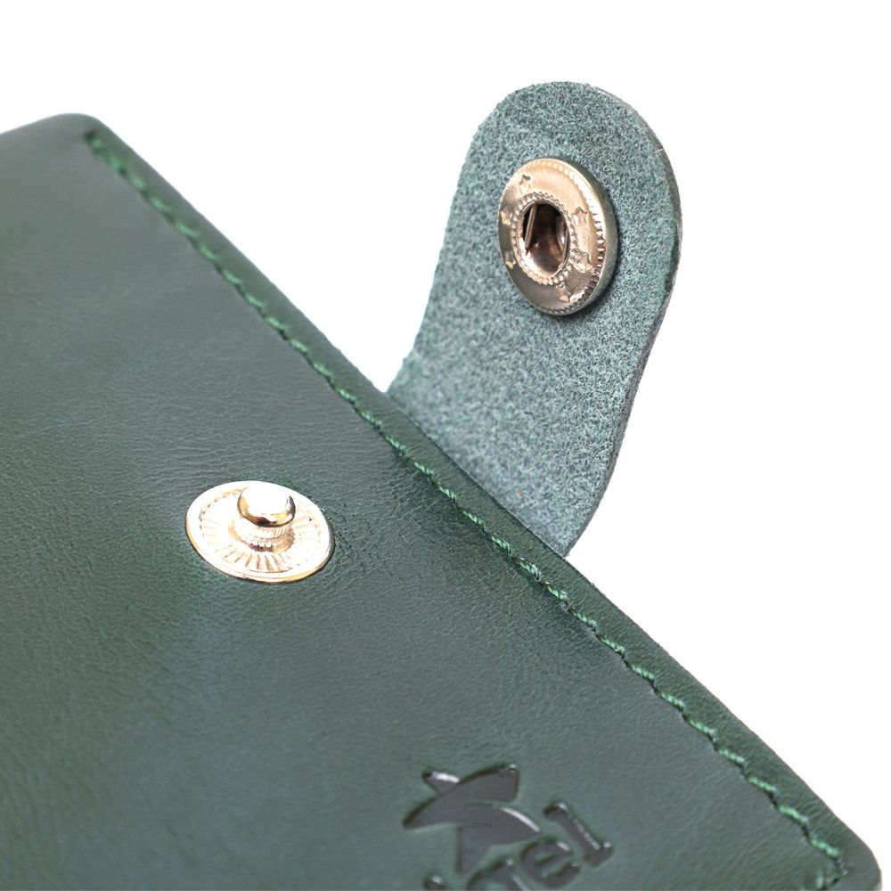 Practical leather wallet Shvigel 16504 Green