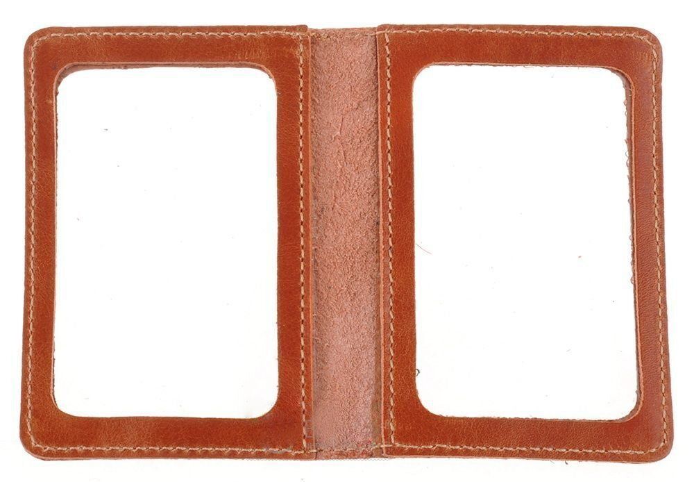 Genuine Leather Driver's License Holder - Brown - Shvigel 16080