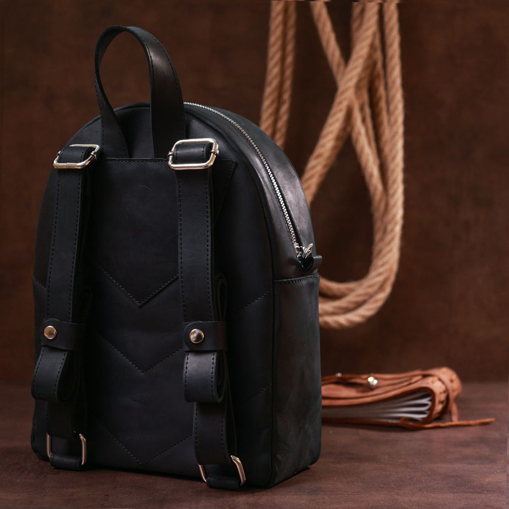Vintage Universal Women's Backpack Shvigel 16313 Black
