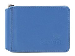 Slim Wallet Money Clip - Genuine Leather - Thin Minimalist Wallet - Front Pocket Wallet for Men & Women - Blue - Shvigel 00342