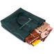 Leather vintage women's bag Shvigel 16351 green