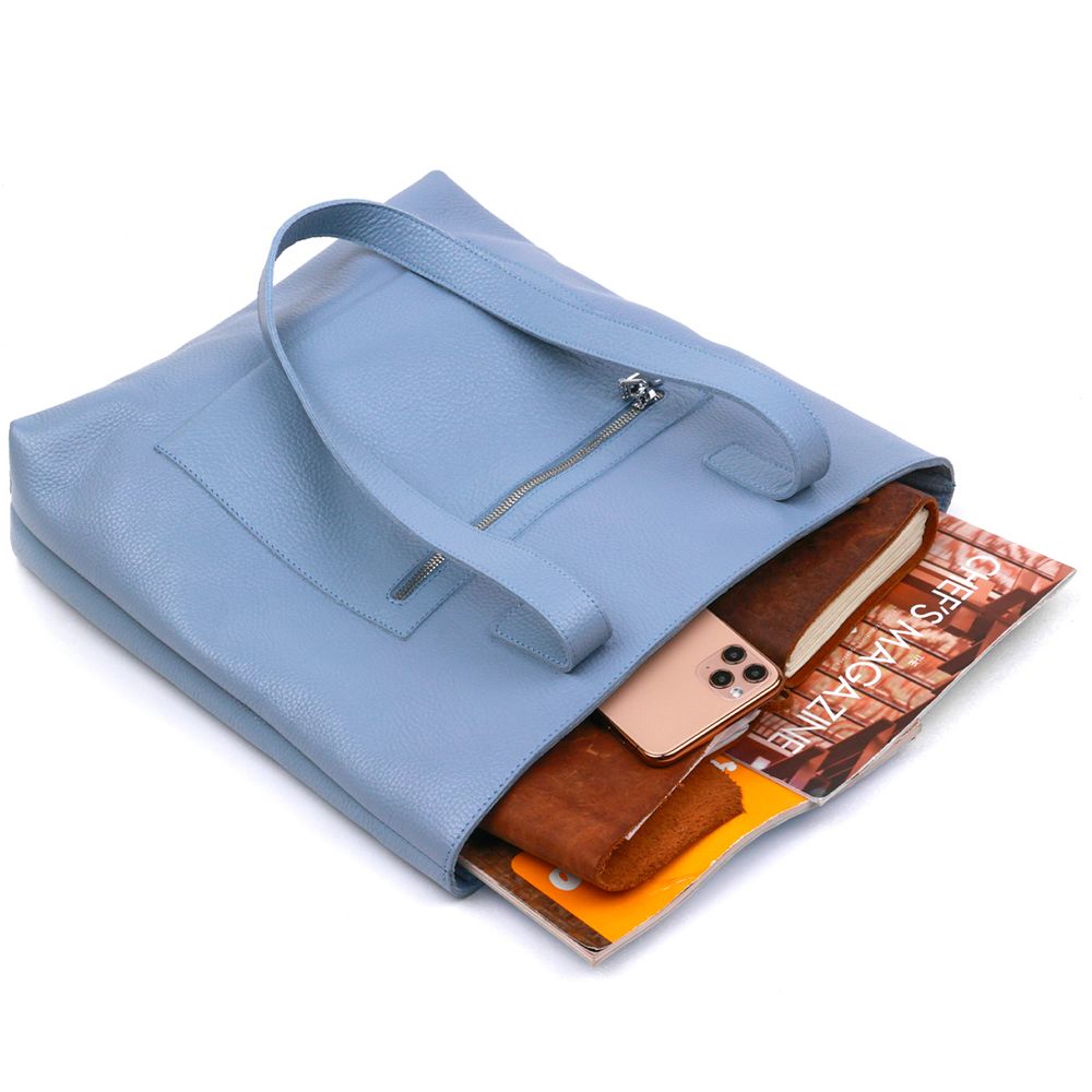 Modern women's shopper bag Shvigel 16361 Blue