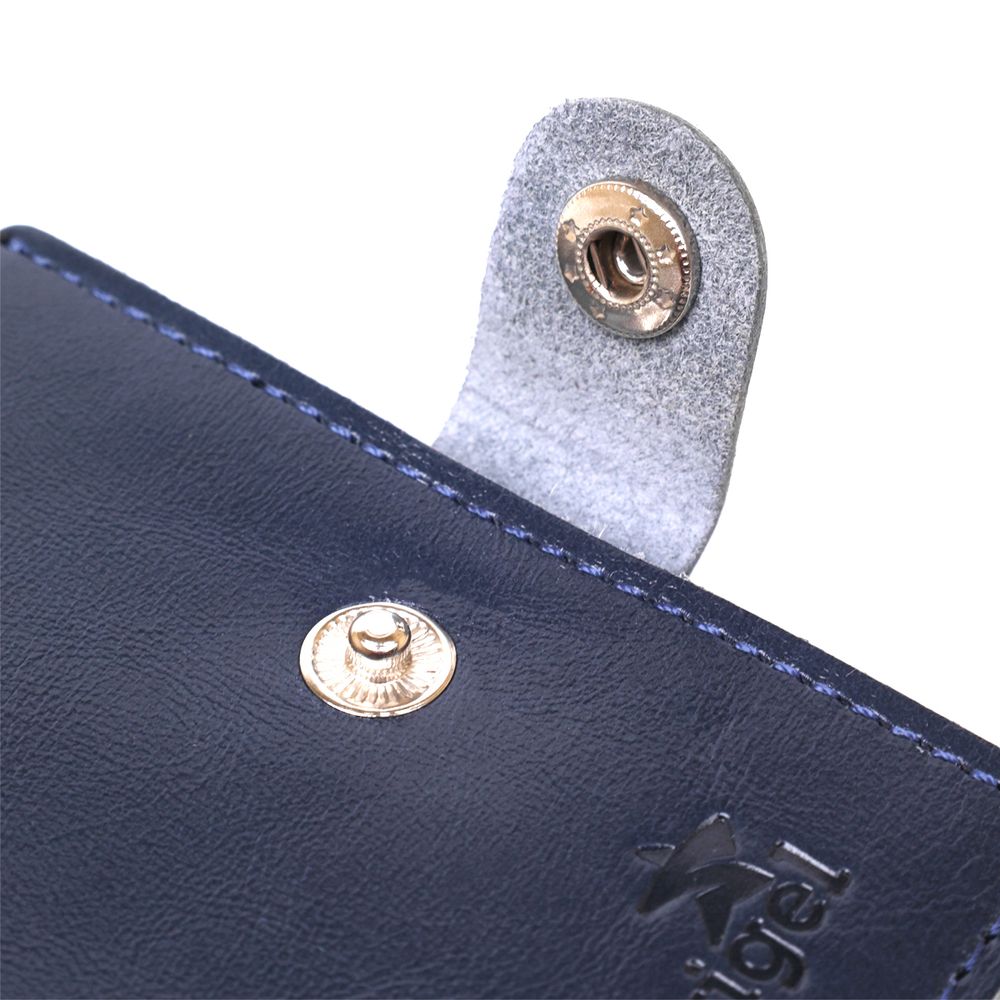 Convenient wallet made of genuine leather Shvigel 16507 Blue