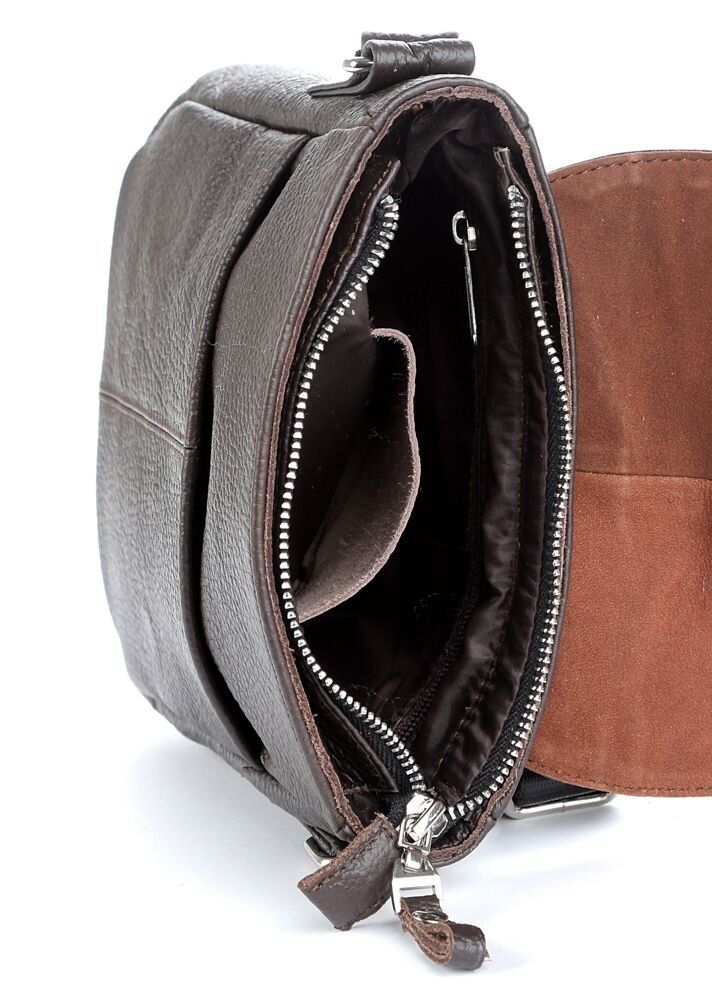 Leather Brown Bag - Shvigel 00977