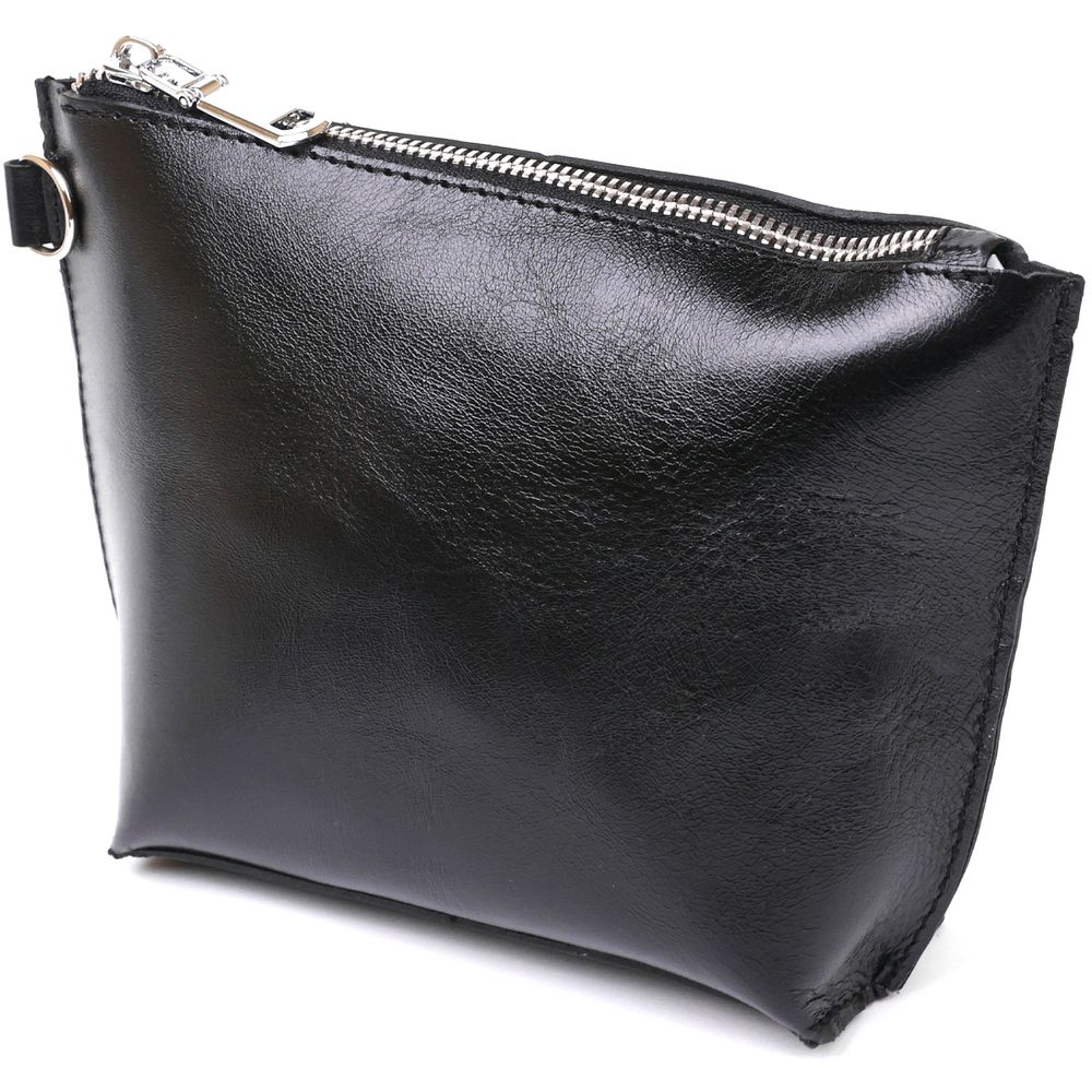 Comfortable leather cosmetic bag SHVIGEL 16409 Black