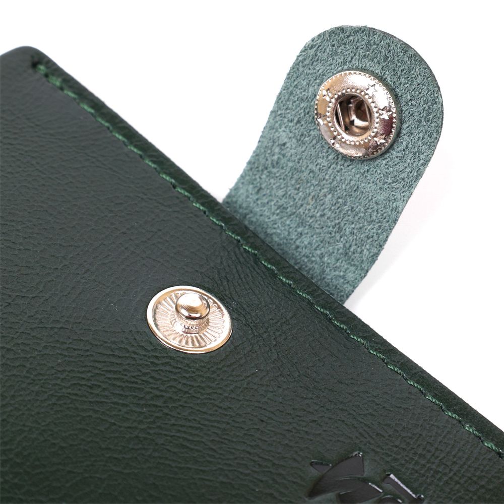 Мужское стильное кожаное портмоне Shvigel 16483 Зеленый
