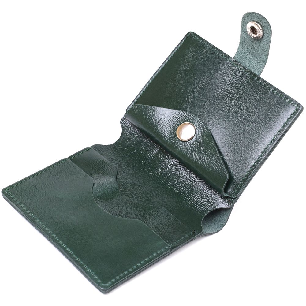 Men's stylish leather wallet Shvigel 16483 Green