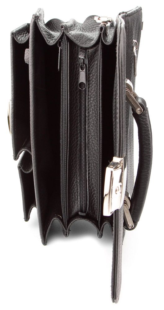 Small manbag SHVIGEL 00387 made of genuine leather Black