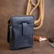 Men's tablet bag with two compartments vintage leather SHVIGEL 11284 Blue