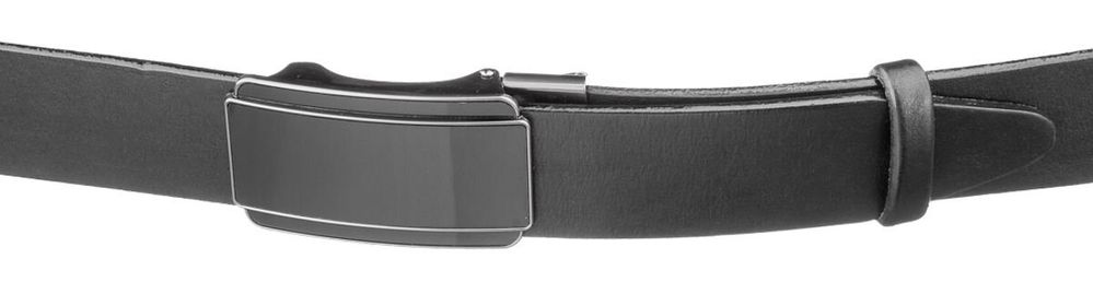 Genuine Leather Men's Belt with Automatic Buckle - Black Classic Dress Belt for Men - Shvigel 17347