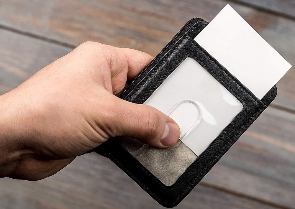 Slim Wallet Credit Card Holder - Leather RFID Blocking Minimalist Men's Wallet - Shvigel 11126