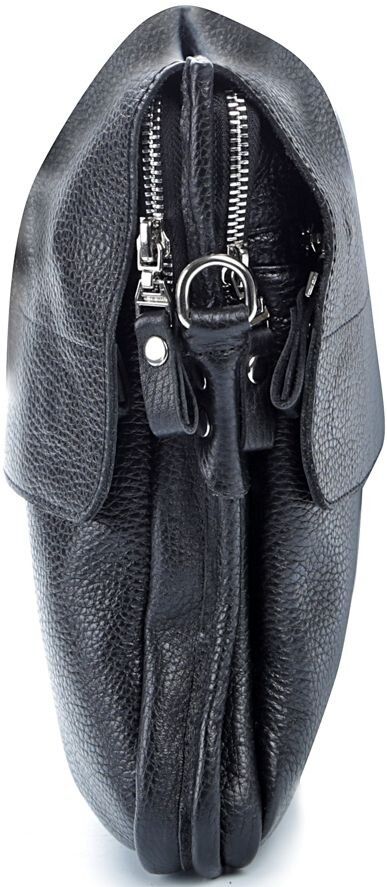 Black Men's Leather Bag - Shvigel 00997