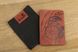 Leather Passport Holder - Dreamcatcher - Red - Shvigel 13792