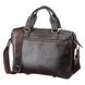 Leather Men's Briefcase - Brown - Shvigel 11138