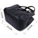 Leather Handbag by SHVIGEL 22829 - Elegant Black Design with Two Handles from Ukraine