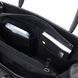 Leather Handbag by SHVIGEL 22829 - Elegant Black Design with Two Handles from Ukraine