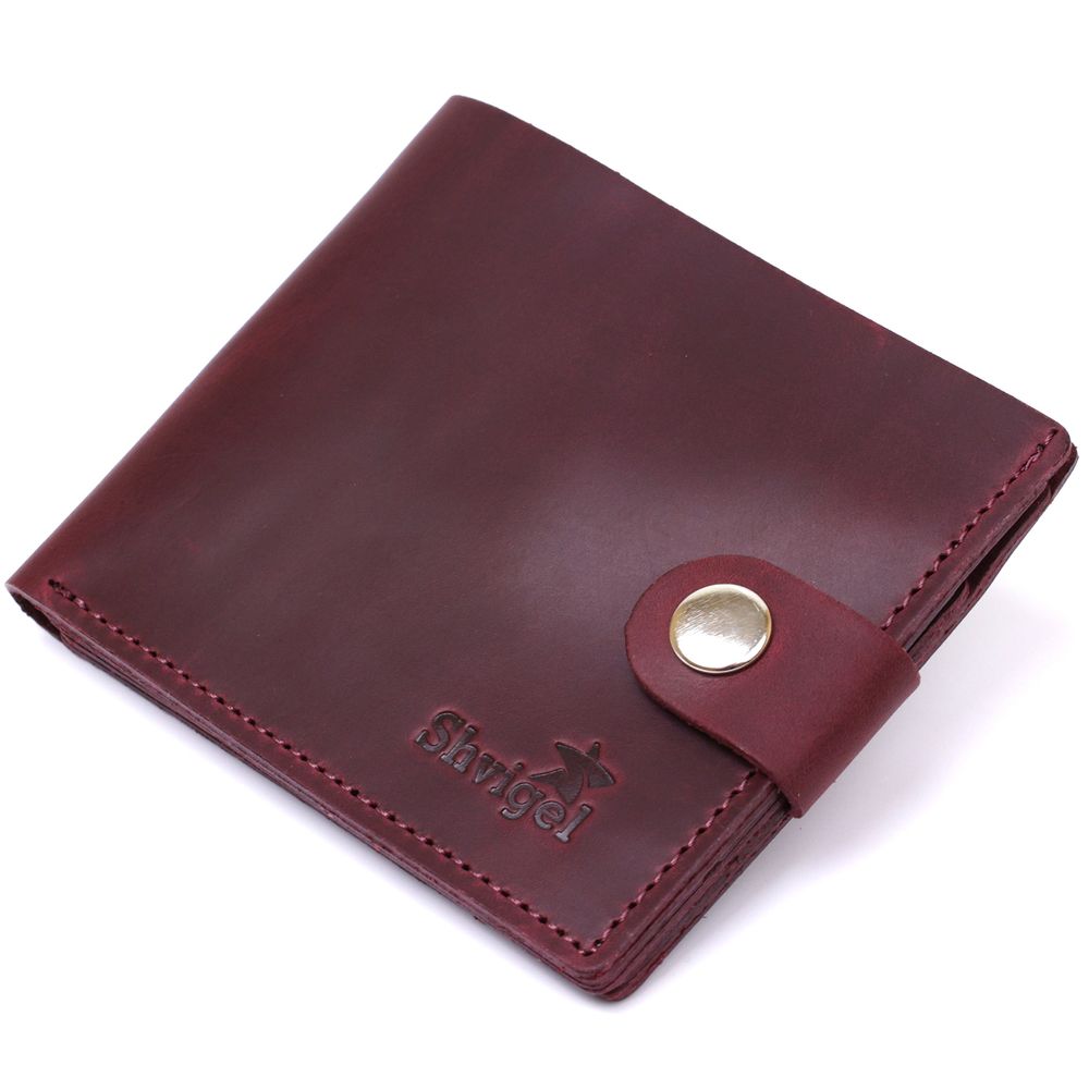 Shvigel Vintage Leather Wallet 16436 Burgundy