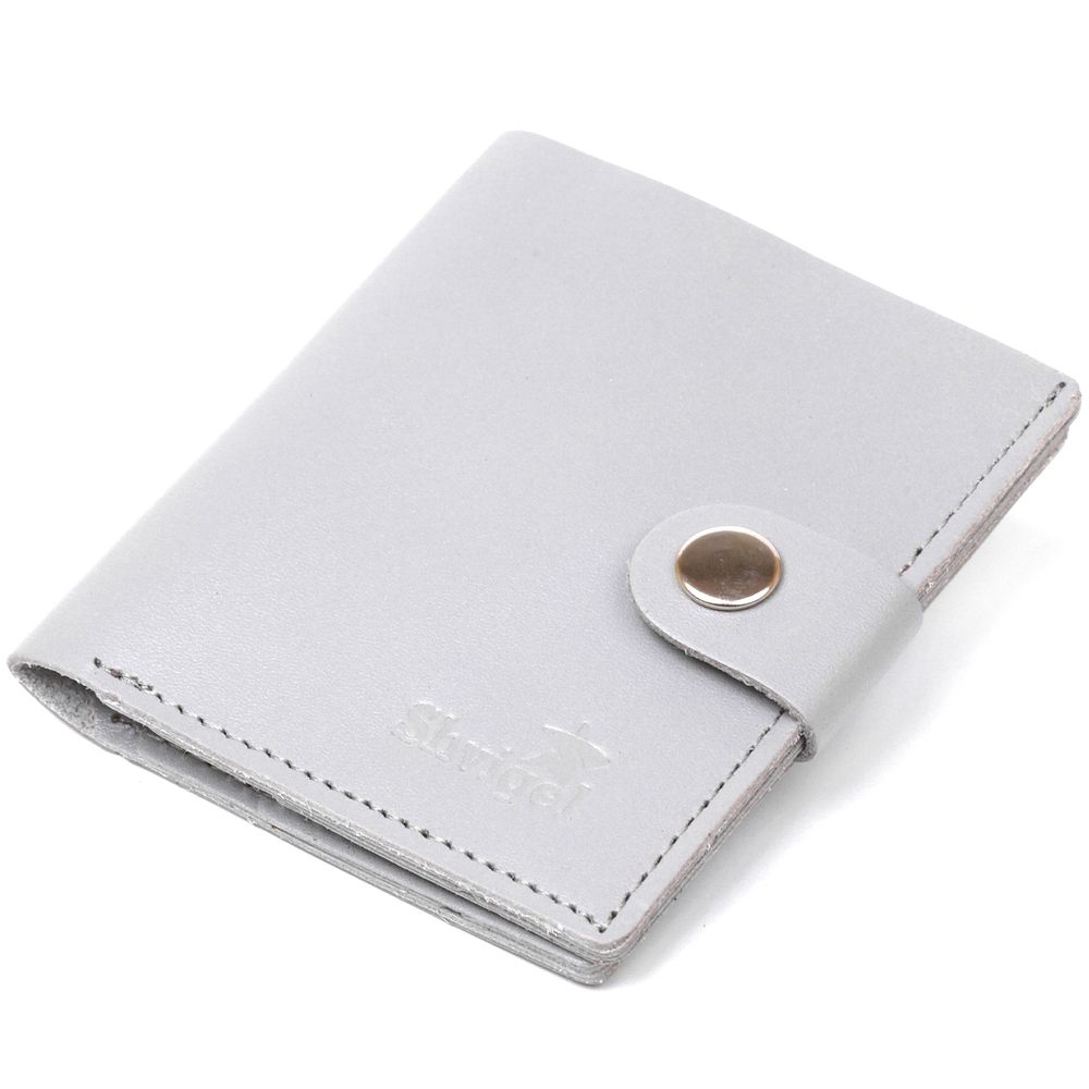 Practical wallet made of genuine leather Shvigel 16514 Gray