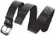 Classic leather men's belt - Black - SHVIGEL 10084