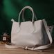 Stylish SHVIGEL Business Women's Leather Bag with Two Handles, Beige, Model 22830