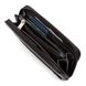 Black Checkbook Holder Men's - Long Leather Bifold Wallet for Men - Vintage - Shvigel 13932