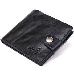 Men's leather wallet Shvigel 16439 Black