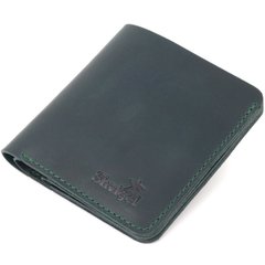 Small Vintage Leather Wallet Shvigel 16603 Green