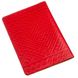 Кожаная обложка на паспорт с ромбами SHVIGEL 13972 Красная