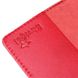 Leather passport cover with rhombuses SHVIGEL 13972 Red