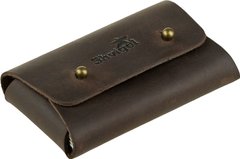 Business Leather Card Holder - Brown Vintage - SHVIGEL 16160, Коричневый