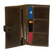 Slim Long Bifold Wallet with Coin Pocket - Brown - Shvigel 12285